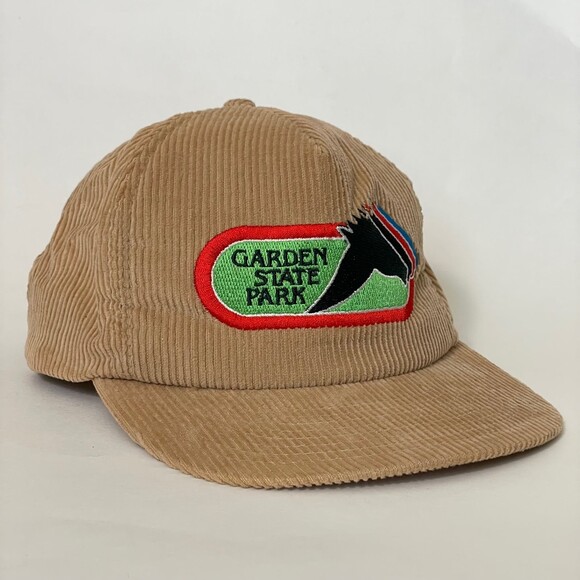 Vintage Garden State Park NJ Corduroy Snapback Hat Cap Horse Racetrack Rare - Picture 9 of 9